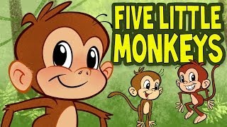 Five Little Monkeys with Lyrics - Nursery Rhyme Songs for Children | The  Learning Station